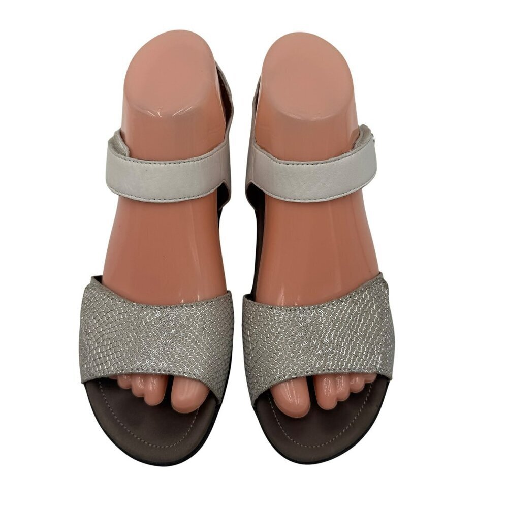 Mephisto Silver/White Pattie Sandals Women's Size 37/US 7